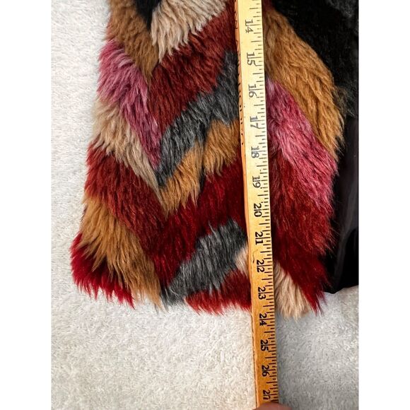 Womens Small Faux Fur Soho Vest Say What Colorful BoHo Vest - Picture 6 of 10